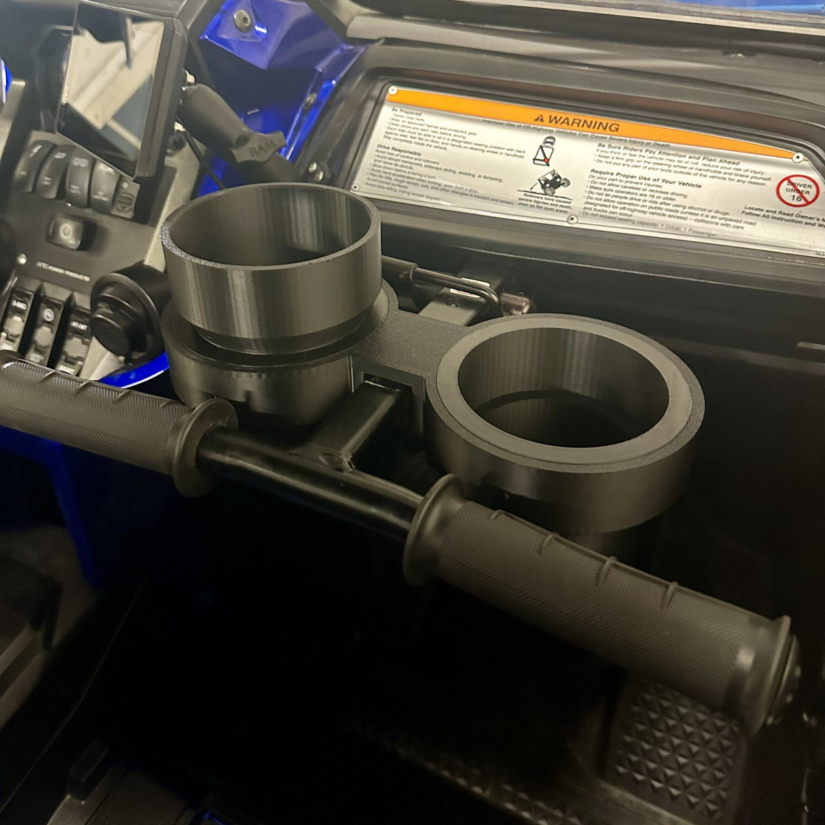 1" Square Double Cup Holder